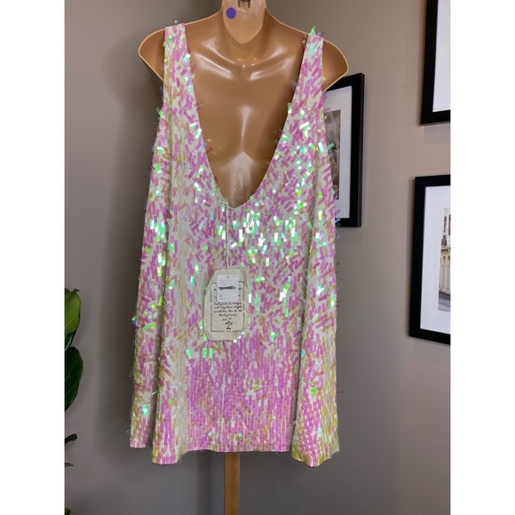 Free People Bali Over The Rainbow Mini Dress - Picture 7 of 8